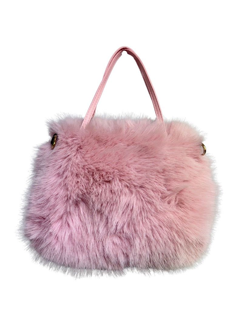 Fuzzy Purse, Color: Blush