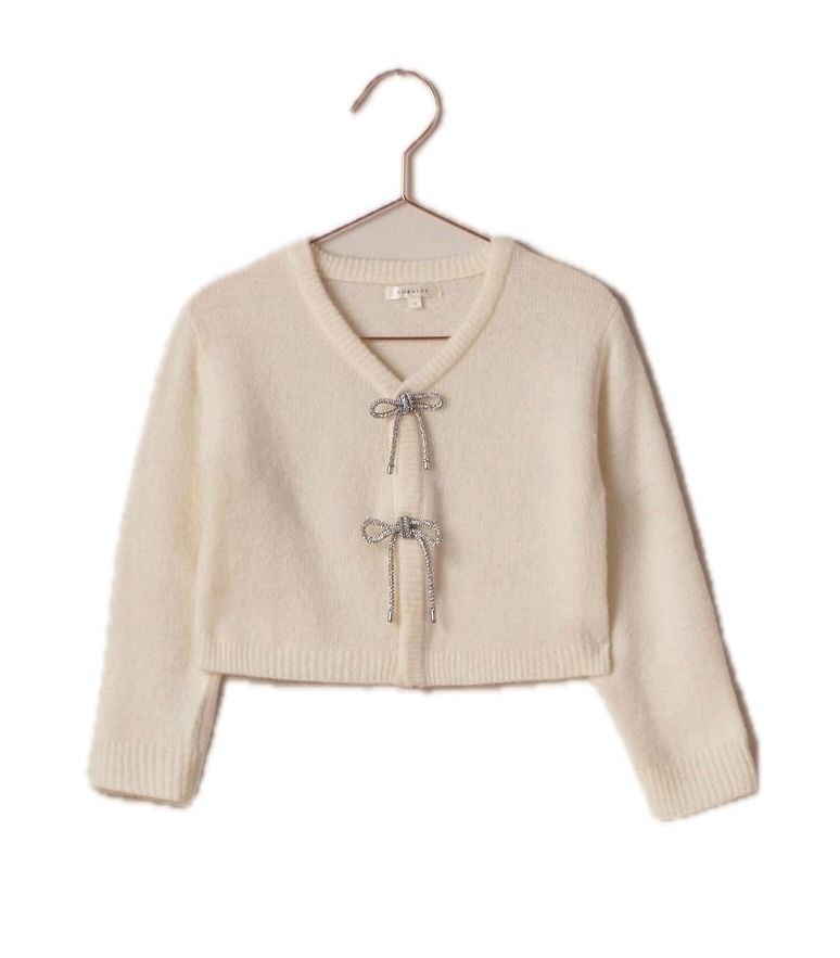 Bow Cardigan Ivory