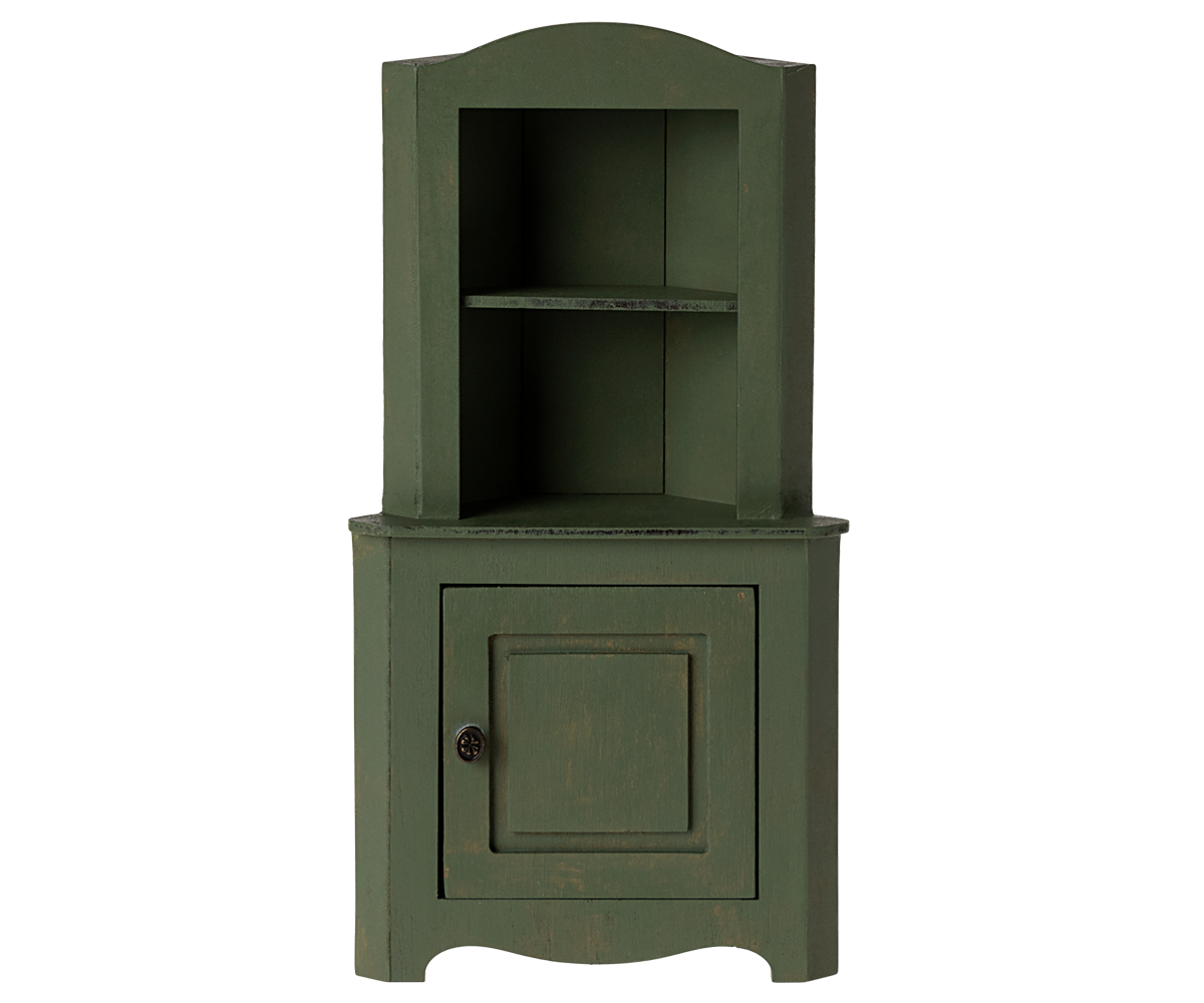 Miniature Corner Cabinet Dark Green