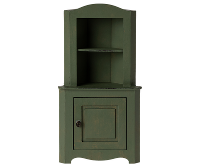 Miniature Corner Cabinet Dark Green
