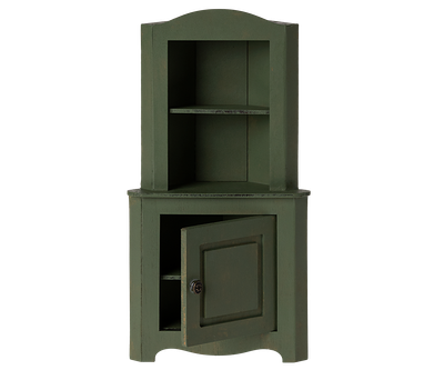 Miniature Corner Cabinet Dark Green