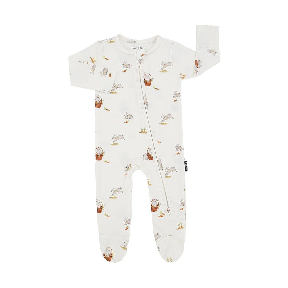 Footed Sleepover Garden Bunnies