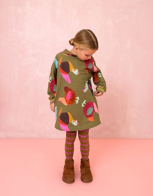 Daisy Long Sleeve Hooded Chicken Dress