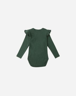 Ruffled Bodysuit Green