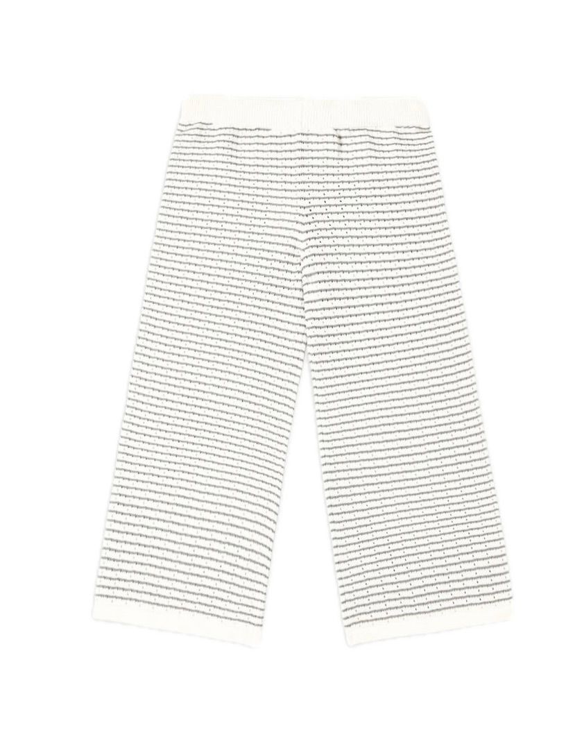 Knit Wide Leg Dusty Blue Stripe