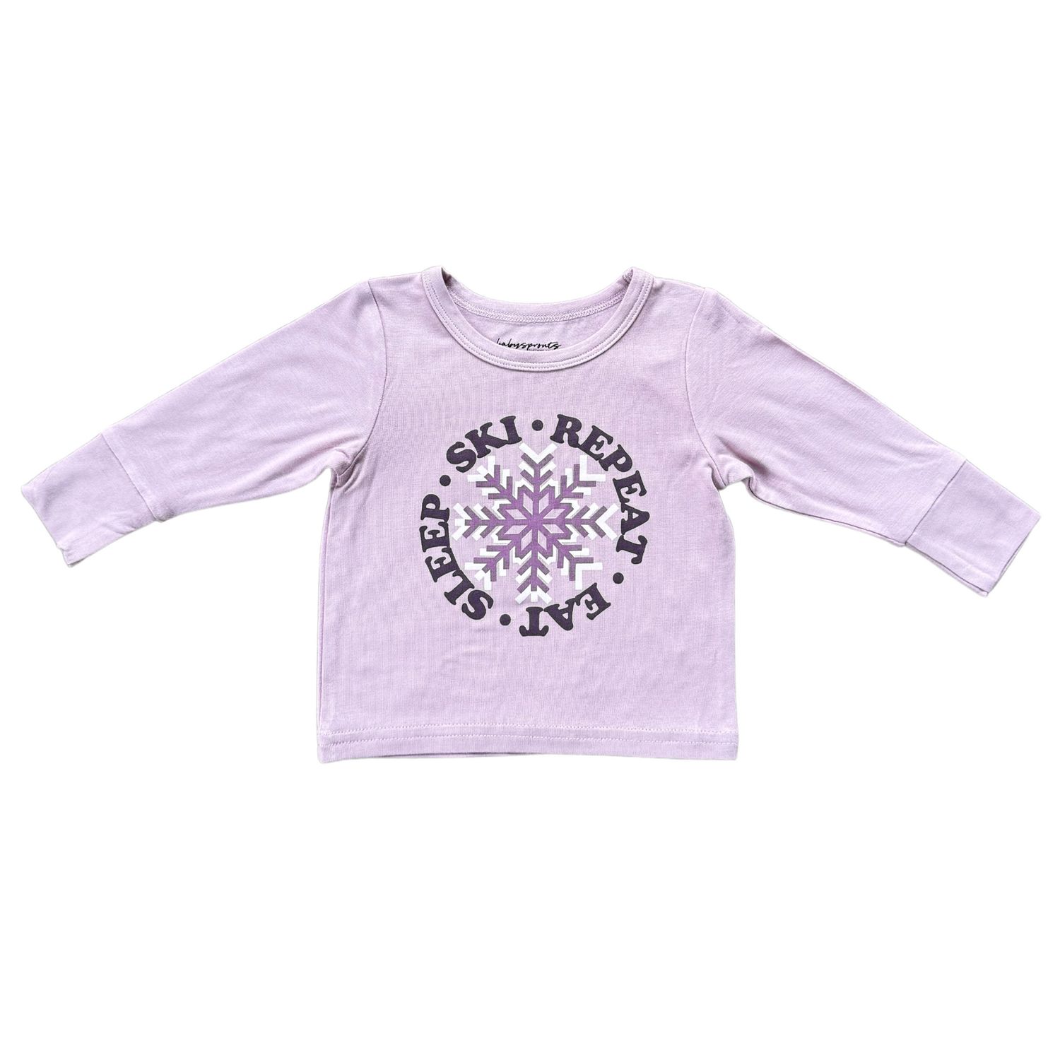 Mauve Eat Sleep Ski LS Shirt
