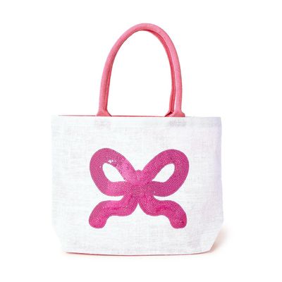 Sequin Bow Tote Bag