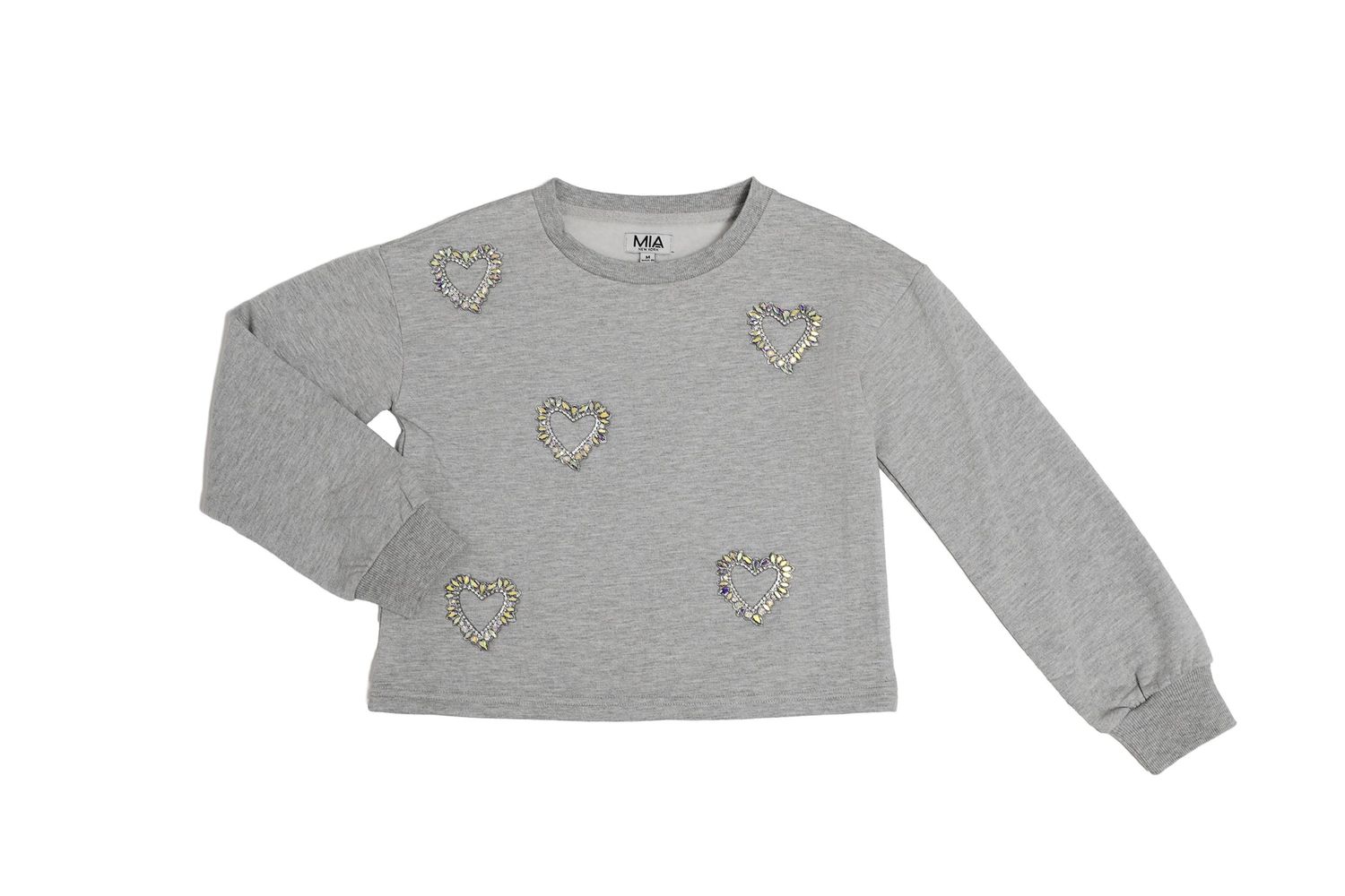 Heart Sweatshirt Heather Grey