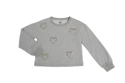 Heart Sweatshirt Heather Grey