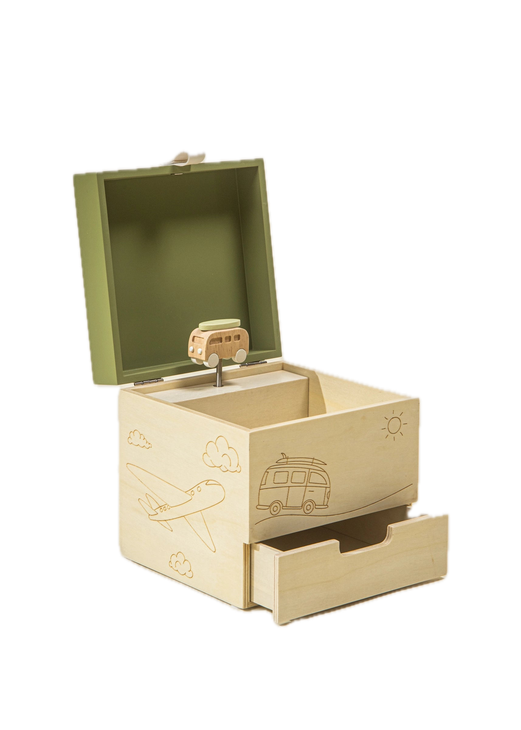 Coco Village Wooden Musical Box Nature