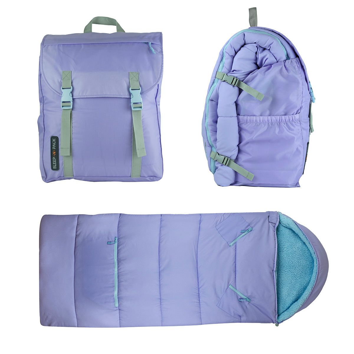 Sleep-n-Pack Sherpa Big Kids Violet