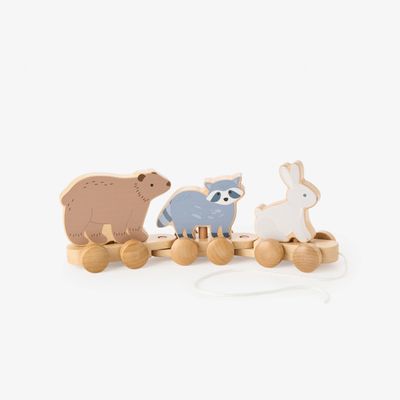 Wooden Forest Animals Pull Toy
