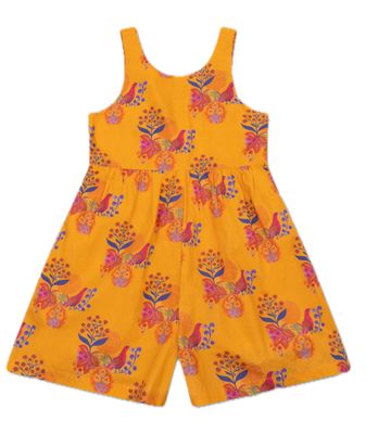 Polly Sleeveless Romper Blazing Orange