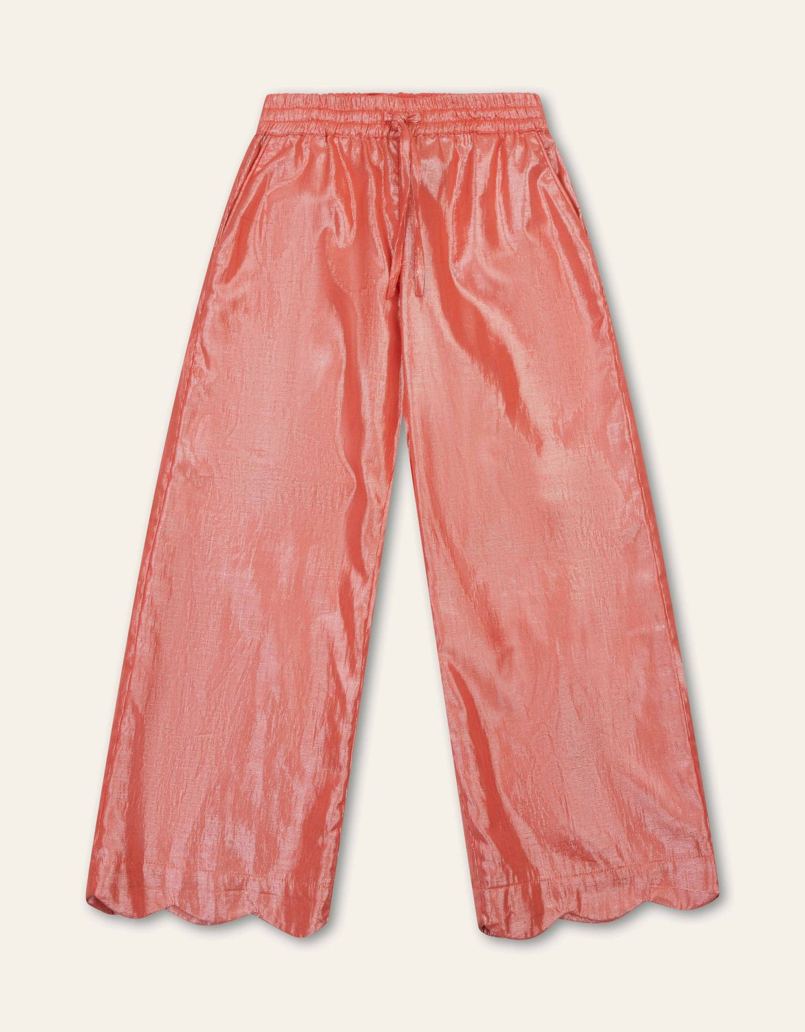 Palazzos Metallic Trouser Spice Coral
