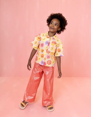 Palazzos Metallic Trouser Spice Coral