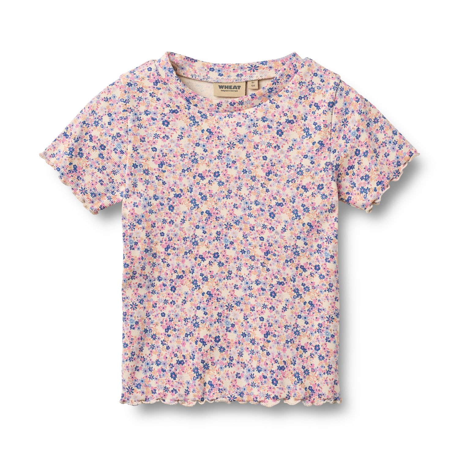 Alicia SS Shirt Pink/Blue Flowers