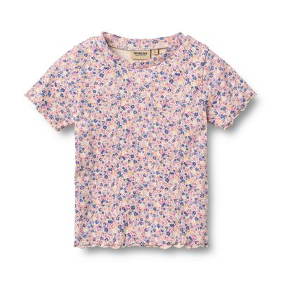Alicia SS Shirt Pink/Blue Flowers