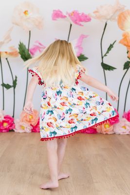 Rooster Pompom Dress
