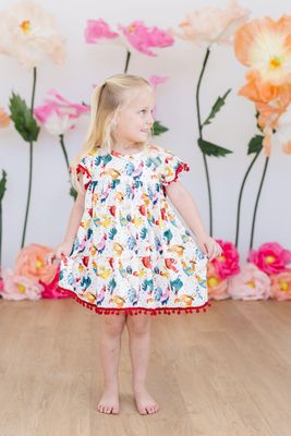 Rooster Pompom Dress