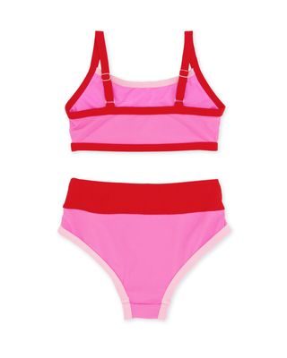 Retro Ringer Bikini Pink Sunset