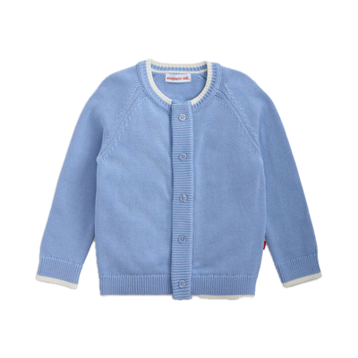 Crew Neck Cardigan Light Blue