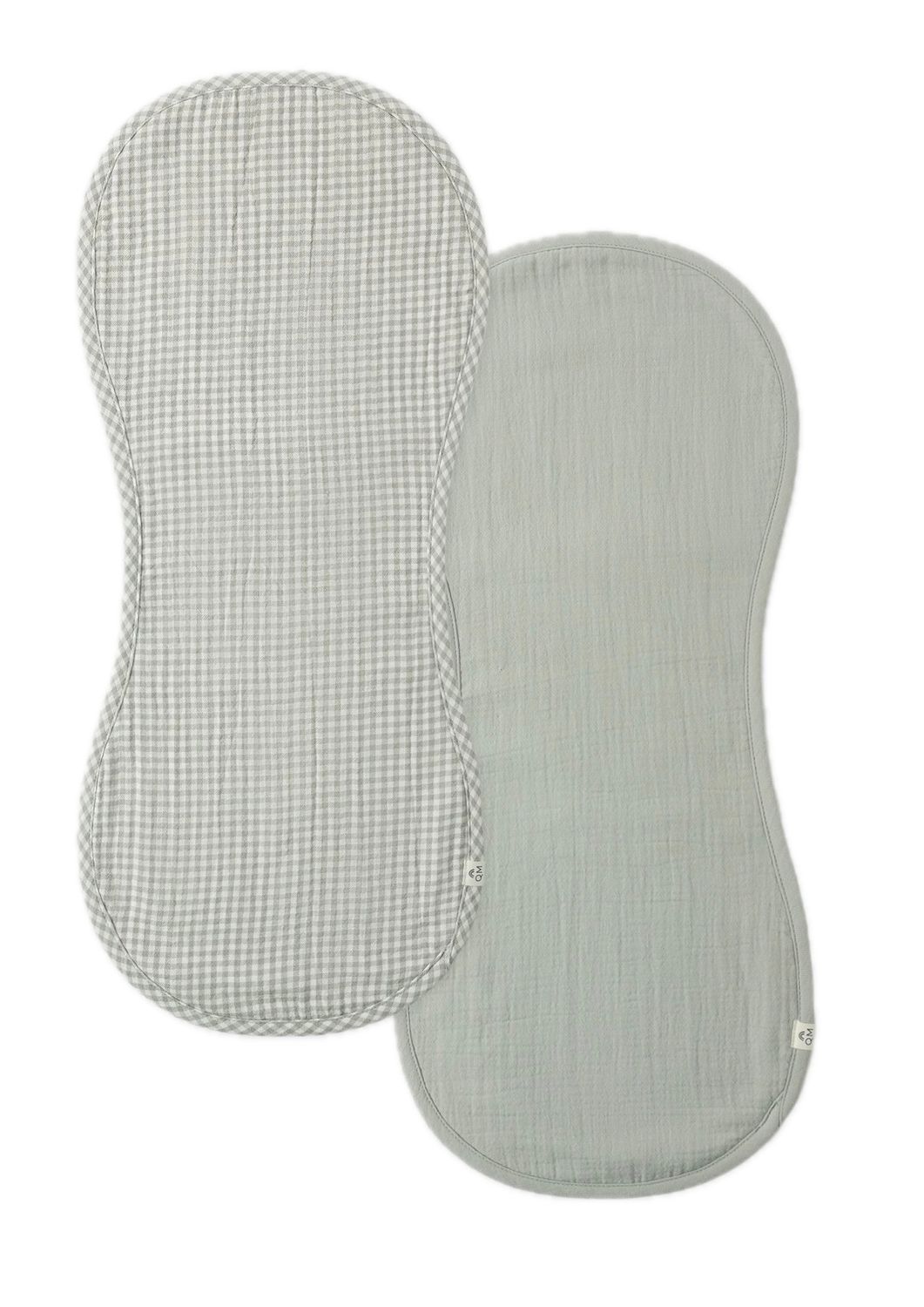 Burp Cloth  2 Pack Sage Gingham