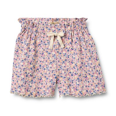 Ina Pink Blue Flower Shorts