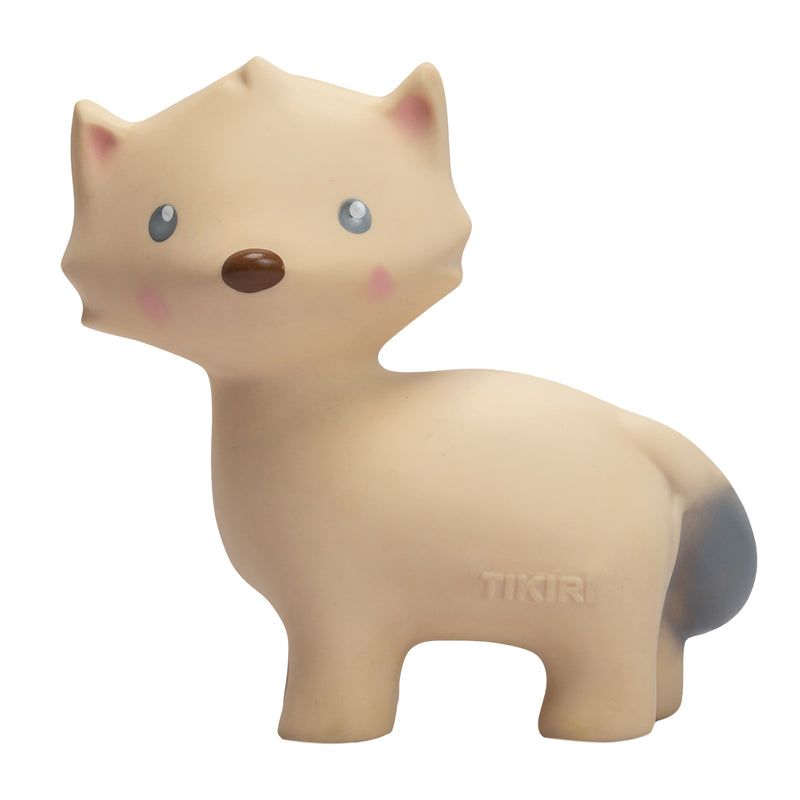 Fox Natural Rubber Teether Rattle &amp; Bath Toy