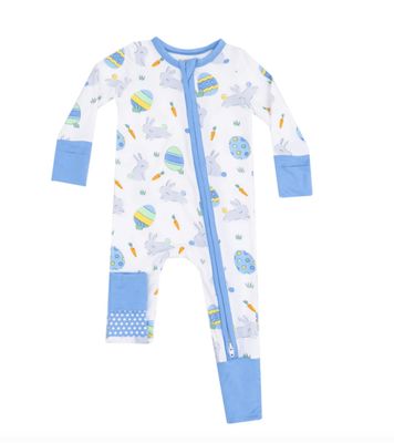 Easter Bunnies Blue 2 Way Zipper
