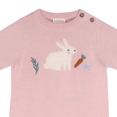 Furry Bunny Knit Romper