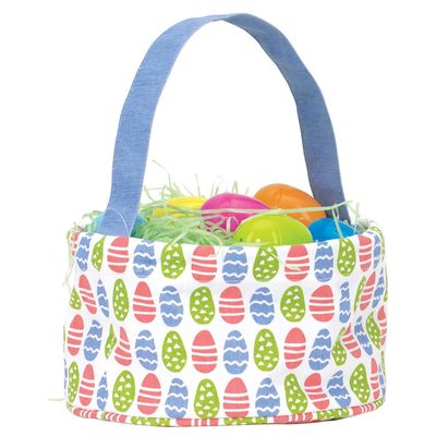 Canvas Easter Basket Easter Eggs