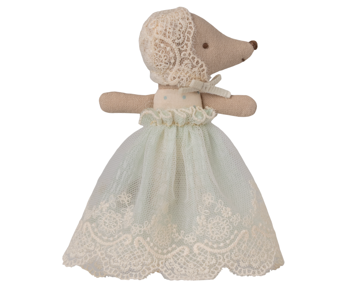 Baby mouse in gown-Mint