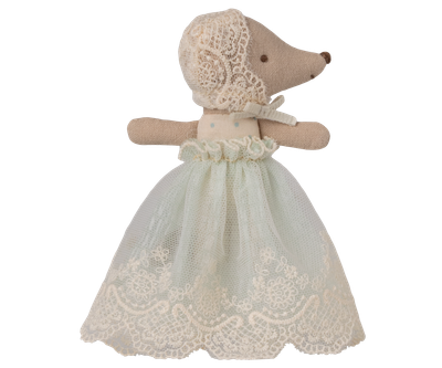 Baby mouse in gown-Mint