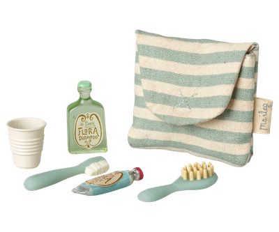 Toothbrush set in bag, Mouse-Blue