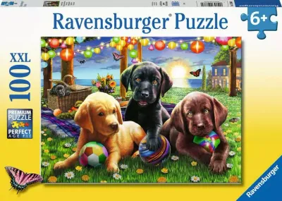 100 Pc XXL Puzzle Puppy Picnic