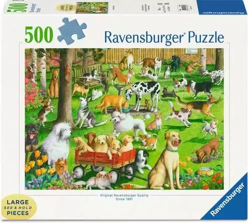 500 Pc Large Format Puzzle At the Dog Park