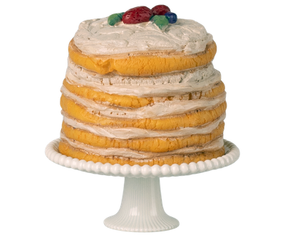 Party cake and cake stand, Mouse- Off white