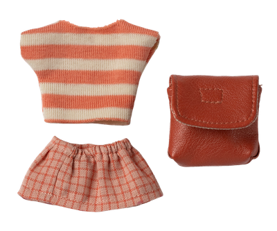 Clothes and bag, Big sister mouse-Coral