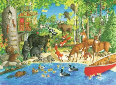 200 Pc XXL Puzzle Woodland Friends