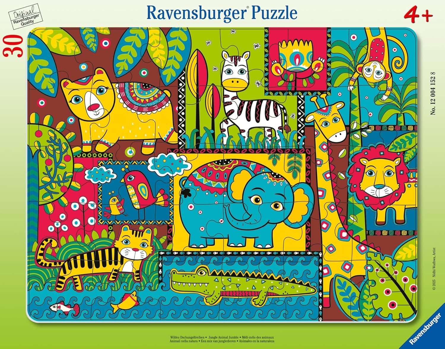 Ravensburger Puzzle 30 Piece Jungle Animal Jumble