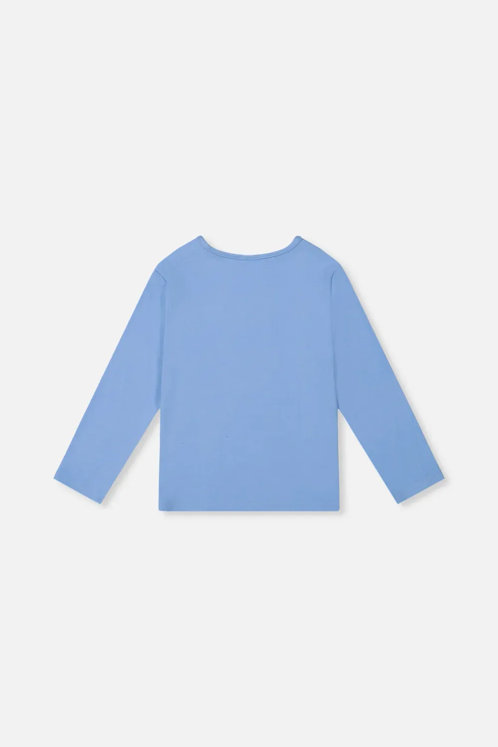 Brushed Rib Crew Neck Top Pale Blue - J20YG72_