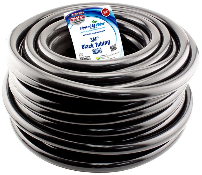 3/4" ID BLACK TUBING 1" OD (100FT ROLL)