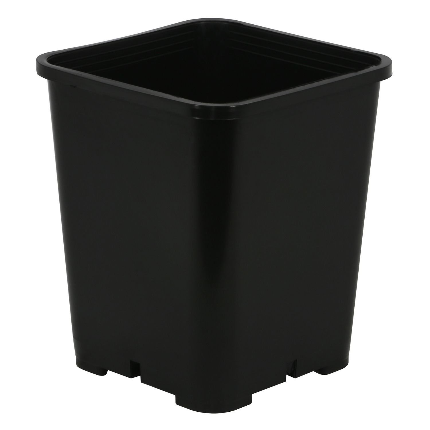 7"x7"  SQUARE BLACK POT