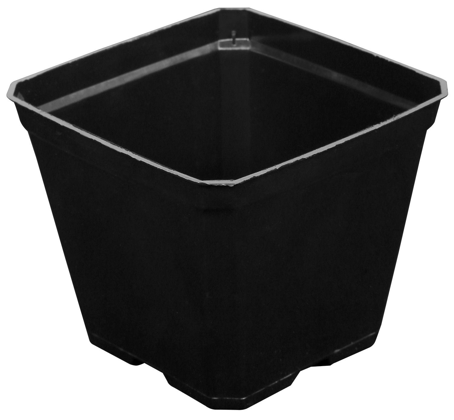 GRO PRO BLACK PLASTIC SQUARE POT 3.5"X3.5"X3"(800/CS)