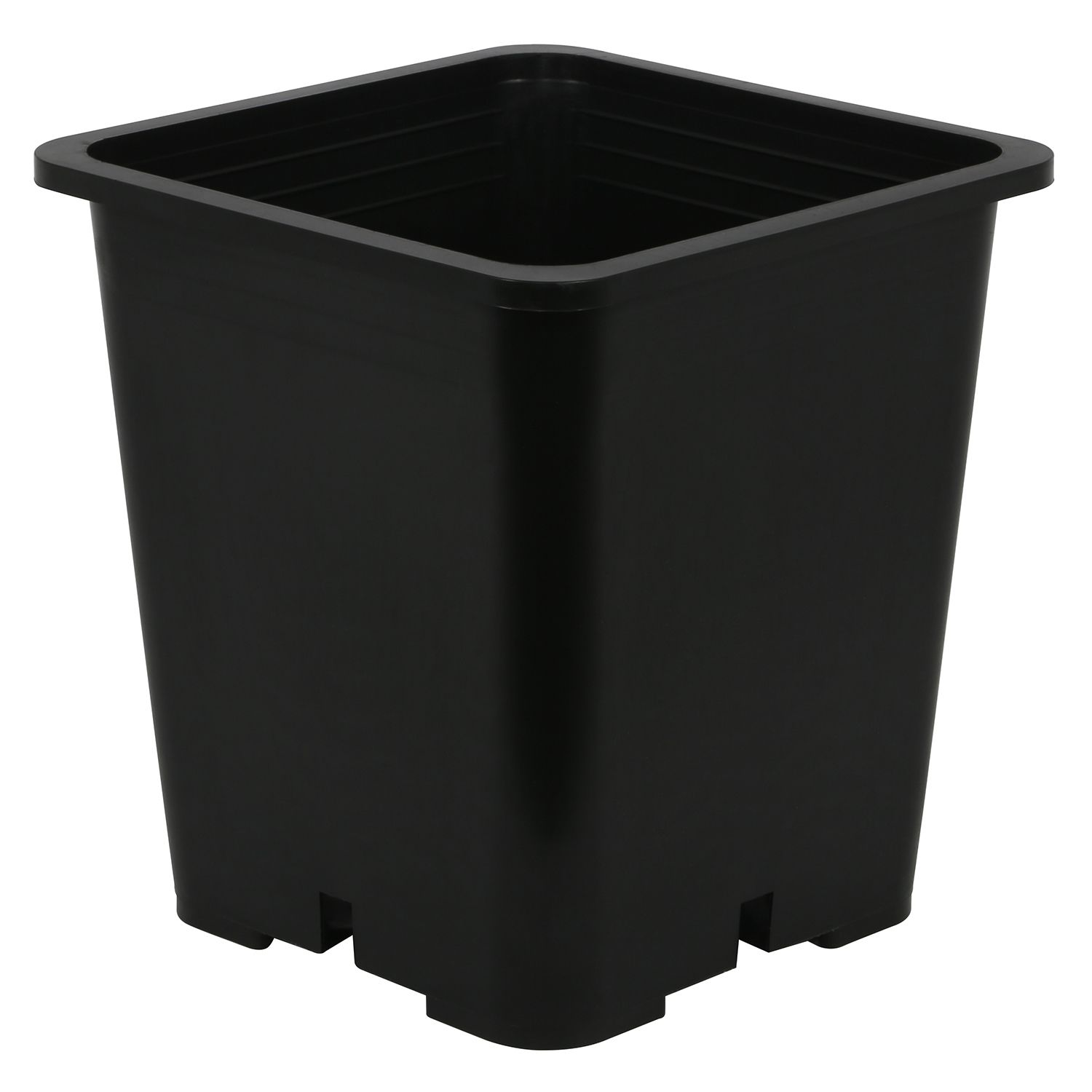9"x9" SQUARE BLACK POT