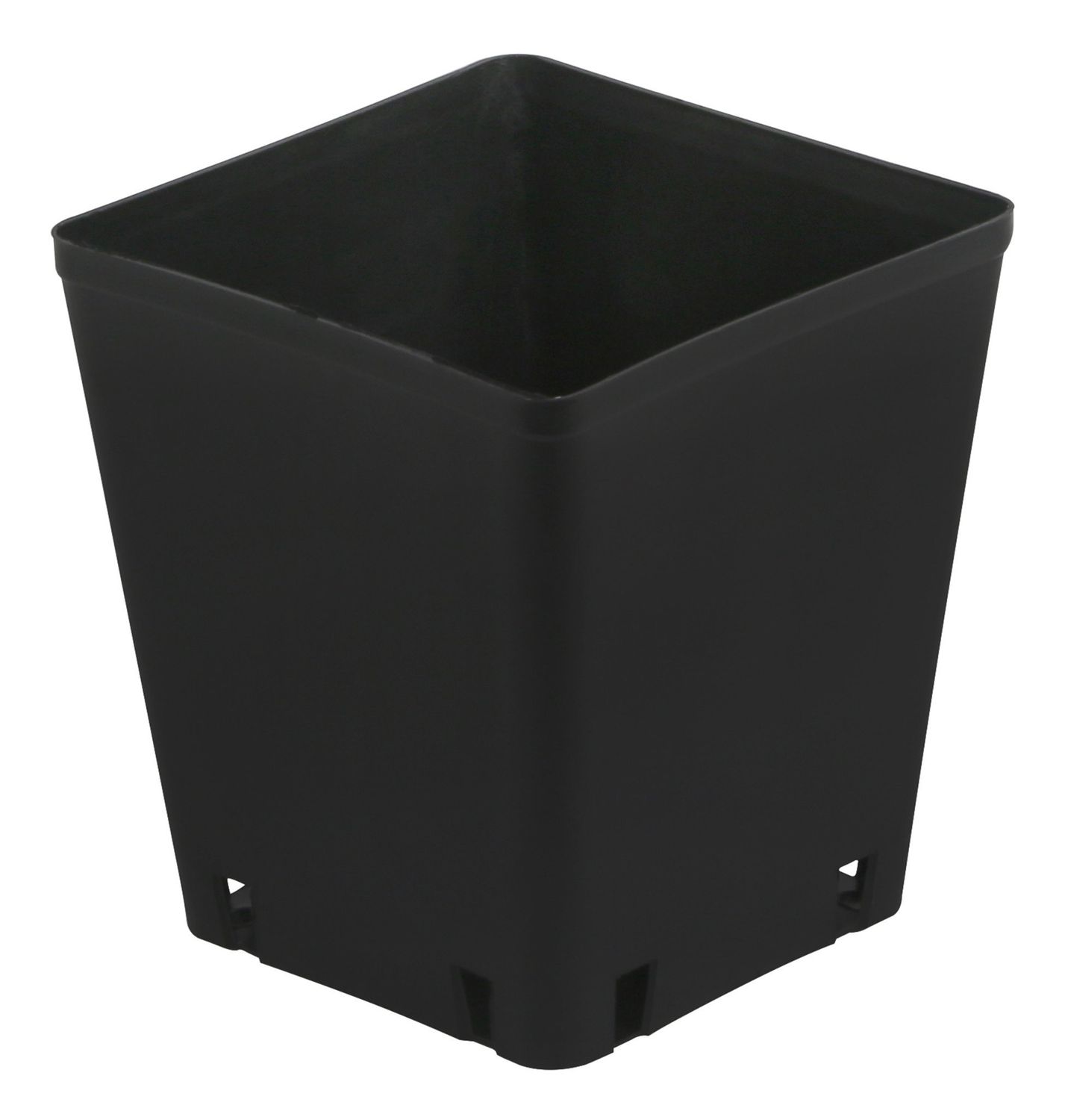 GRO PRO BLACK SQUARE PLASTIC POT 5X 5X 5.25"