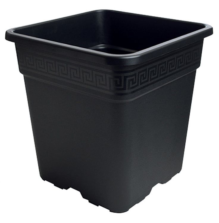 BLACK SQUARE POT 2 GALLON LT9 L9