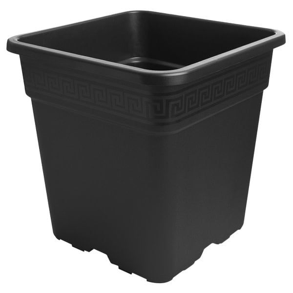 GRO PRO BLACK SQUARE POT 1 GAL LT5