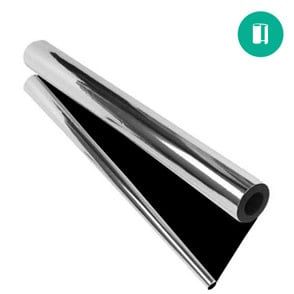 MYLAR ON BLACK BACKING REFLECTIVE METALIZED FILM 7 mil 4' x 100'