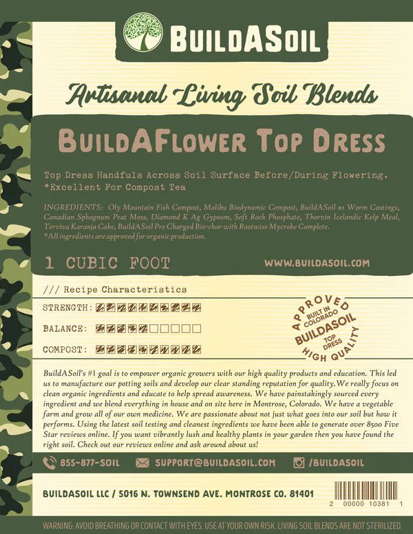 BUILD A SOIL BUILDAFLOWER TOP DRESS KIT 1 GAL